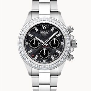 NWT Duxot Accelero Black Meteorite Chronograph Watch